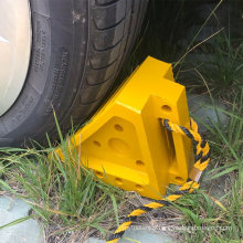 Top Quality Yellow Truck Rubber Wheel Chock Block with Handle